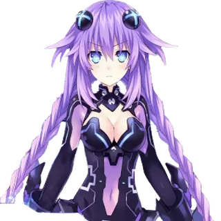 😠 Neptune Anime, Jeu vidéo, Personnage, Hyperdimension Neptunia telegram sticker