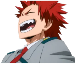 😄 Eijiro Kirishima My Hero Academia 动漫, 切岛, 红发, 我的英雄学院, 英雄 telegram sticker
