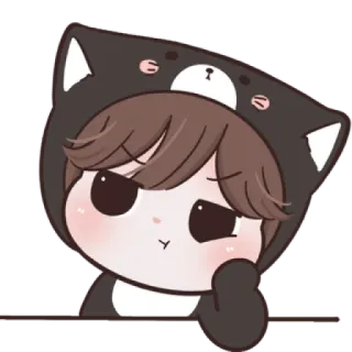 😼 Cartoon, Bär, Niedlich, Anime, Kawaii, Junge telegram sticker