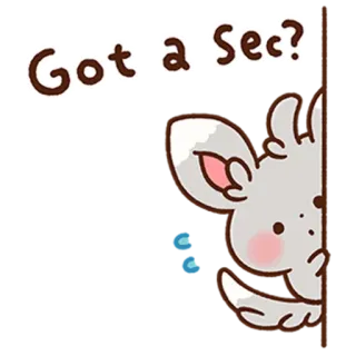 😶 Got a Sec? cartoon, animal, deer, cute, question telegram sticker