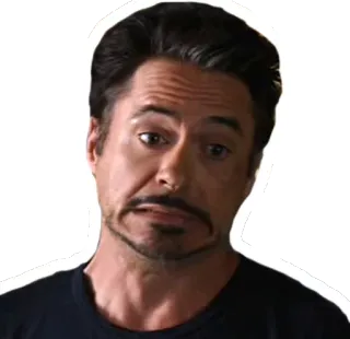 🤷‍♂️ Tony Stark marvel, iron man, robert downey jr, avengers telegram sticker