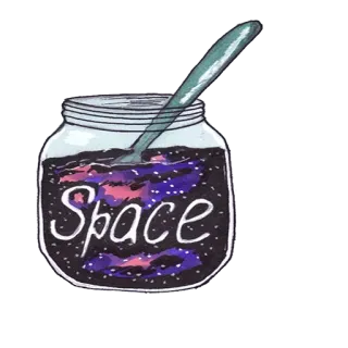 🐸 Space Weltraum, Galaxie, Glas, Sterne, Universum telegram sticker
