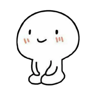 😌 cute, cartoon, character, simple, kawaii telegram sticker
