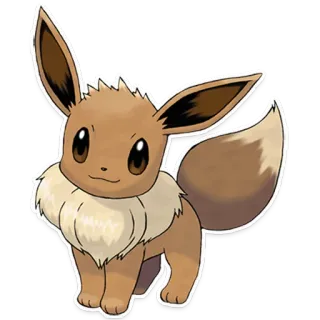 🔶 Eevee Pokemon 宝可梦, 伊布, 动物, 可爱, 卡通 whatsapp sticker