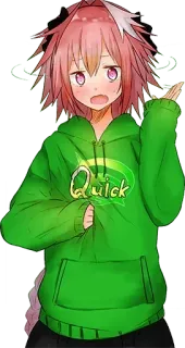 😨 Quick Anime, Mangá, Desenho animado, Personagem, Sticker, Ilustração telegram sticker