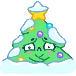 🥶 pohon Natal, kartun, liburan, musim dingin, salju, imut telegram sticker