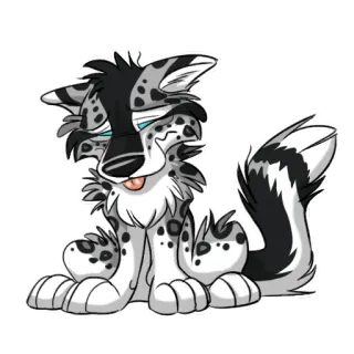 😵 Desenho animado, Furry, Animal, Mamífero, Fofo, Animal doméstico telegram sticker