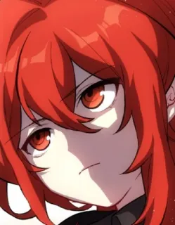 🌟 Diluc Genshin Impact anime, rambut merah, video game, api, serius whatsapp sticker