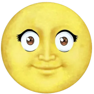 😲 luna, faccia, sorriso, occhi, felice telegram sticker