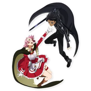 💑 Kirito Sword Art Online 애니메이션, 검, 격투, 판타지, 캐릭터, 검술 telegram sticker