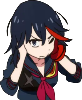 😓 Ryuko Matoi Kill la Kill Anime, Kill la Kill, Ryuko Matoi, Cartone animato, Personaggio whatsapp sticker