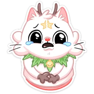 😭 Katze, süß, traurig, weinend, Cartoon, Sticker telegram sticker