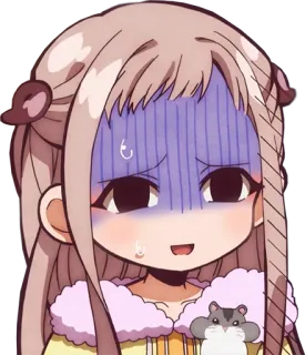 😰 animé, gêné(e), mignon(ne), manga, choqué(e) telegram sticker
