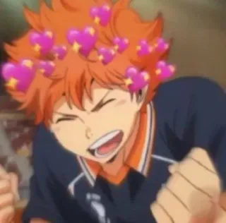 💖 Hinata Shoyo Haikyuu!! Anime, Haikyuu, Hinata, Shoyo, Herzen, Süß, Sport telegram sticker