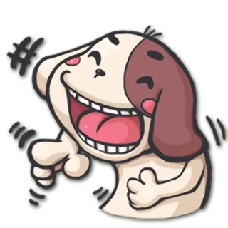 😂 pies, kreskówka, śmiech, szczęśliwy telegram sticker