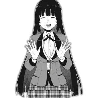 🤗 Yumeko Jabami Kakegurui Anime, Manga, Kakegurui, Yumeko Jabami, Personaggio, Uniforme scolastica whatsapp sticker