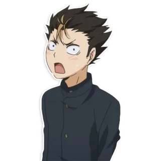 😳 Yu Nishinoya Haikyu!! Anime, Haikyuu, Yu Nishinoya, Sticker, Personaje telegram sticker