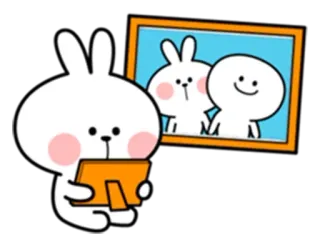 🖼 Hase, Kaninchen, niedlich, Illustration, Cartoon whatsapp sticker