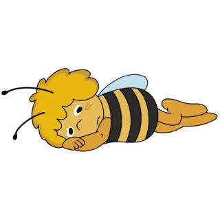 😔 Maya Maya the Bee ハチ, マンガ, 動物, 昆虫, みつばちマーヤ, アニメ telegram sticker