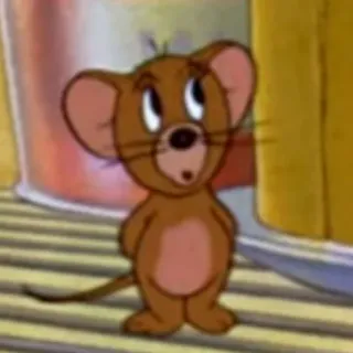 😮 Jerry Tom and Jerry Dessin animé, Souris, Personnage, Animal, Drôle telegram sticker