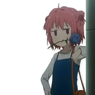 🌚 anime, girl, rose, character, cute, sticker telegram sticker