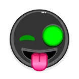 😜 uśmieszek, emotikon, twarz, mruganie, język telegram sticker
