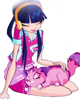 ☺️ Musa Winx Club anime, fada, gato, desenho animado, menina telegram sticker