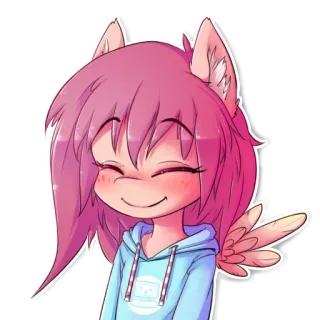 😊 Anime, Cartoon, Niedlich, Charakter, Mädchen, Kunst, Beflügelt telegram sticker