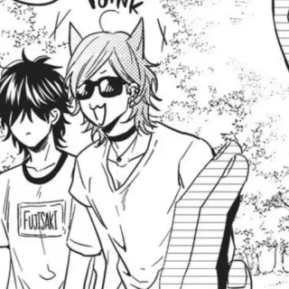 🍄 FUJISAKI 动漫, 漫画, 猫耳, 太阳镜 whatsapp sticker