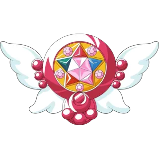 ✨ 魔法の杖, 魔法, 翼, ピンク, 星, 宝石 telegram sticker