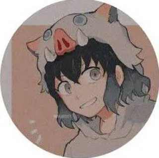 ❤️ Inosuke Hashibira Demon Slayer Anime, Manga, Demon Slayer, Inosuke Hashibira, Charakter, Ebermaske telegram sticker