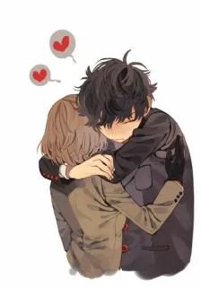 Hug and kiss by @Hazzreyno whatsapp stickers