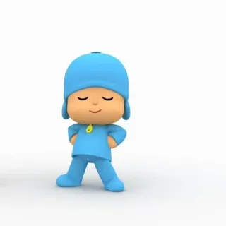 ☀️ Pocoyo Мультфильм, ТВ, Дети, Синий, Персонаж telegram sticker