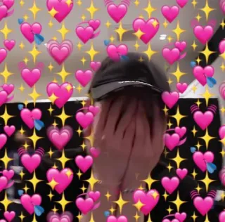 😩 hearts, love, stars, cute, aesthetic, person, emotions telegram sticker