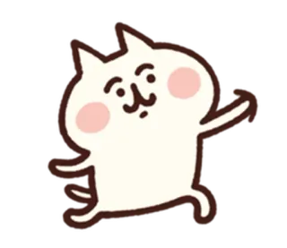 👌 mèo, dễ thương, động vật, hoạt hình, nhãn dán, mèo trắng telegram sticker