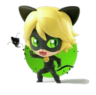 🐱 Cat Noir Miraculous Ladybug Chat Noir, Miraculous Ladybug, Dessin animé, Anime, Super-héros telegram sticker