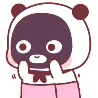 🐼 schattig, cartoon, panda, dier, kawaii telegram sticker