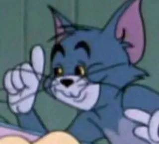 🤍 Tom Cat Tom and Jerry 만화, 고양이, 동물, 밈, 웃긴, 캐릭터 telegram sticker