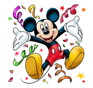 🎉 Mickey Mouse mickey mouse, cartoni animati, disney, festa, celebrazione telegram sticker