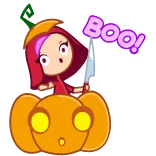🎃 citrouille, Halloween, automne, fête, effrayant, Jack-o'-lantern, dessin animé telegram sticker