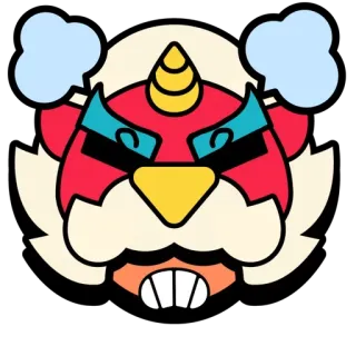 🤬 生气, 脸, 卡通, 红色, 怪物 telegram sticker