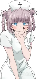 😳 Anime, Enfermera, Personaje, Lindo, Manga whatsapp sticker