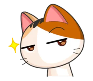 😒 chat, animal, mignon, kawaii, paillettes whatsapp sticker