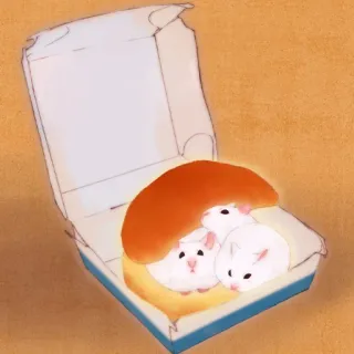 🐹 hamsters, food, burger, cute, animals, box telegram sticker