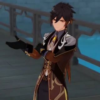💰 Zhongli Genshin Impact Anime, Video game, Genshin Impact, Zhongli, Karakter, Gestur telegram sticker