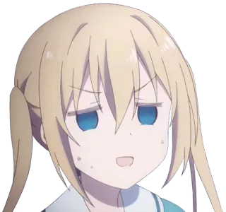 😒 アニメ, マンガ, 漫画, 可愛い, 女の子, 表情, 面白い telegram sticker