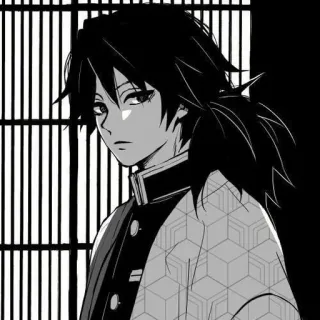 ⚠ Giyu Tomioka Demon Slayer Anime, Manga, Giyu Tomioka, Demon Slayer, Personaggio whatsapp sticker