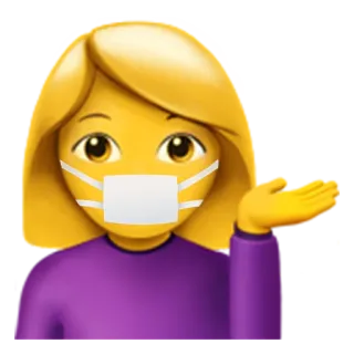 💁‍♀️ Emoji, Masker, Wanita, Sapaan, Pandemi, Covid-19, Kesehatan whatsapp sticker