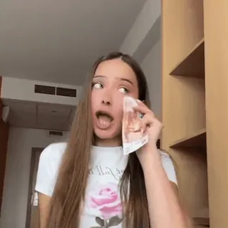 🤑 girl, crying, tears, wiping eyes, tissue, sad, reaction, emotional telegram sticker