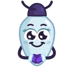 π devil, cartoon, purple, evil, horns, character telegram sticker